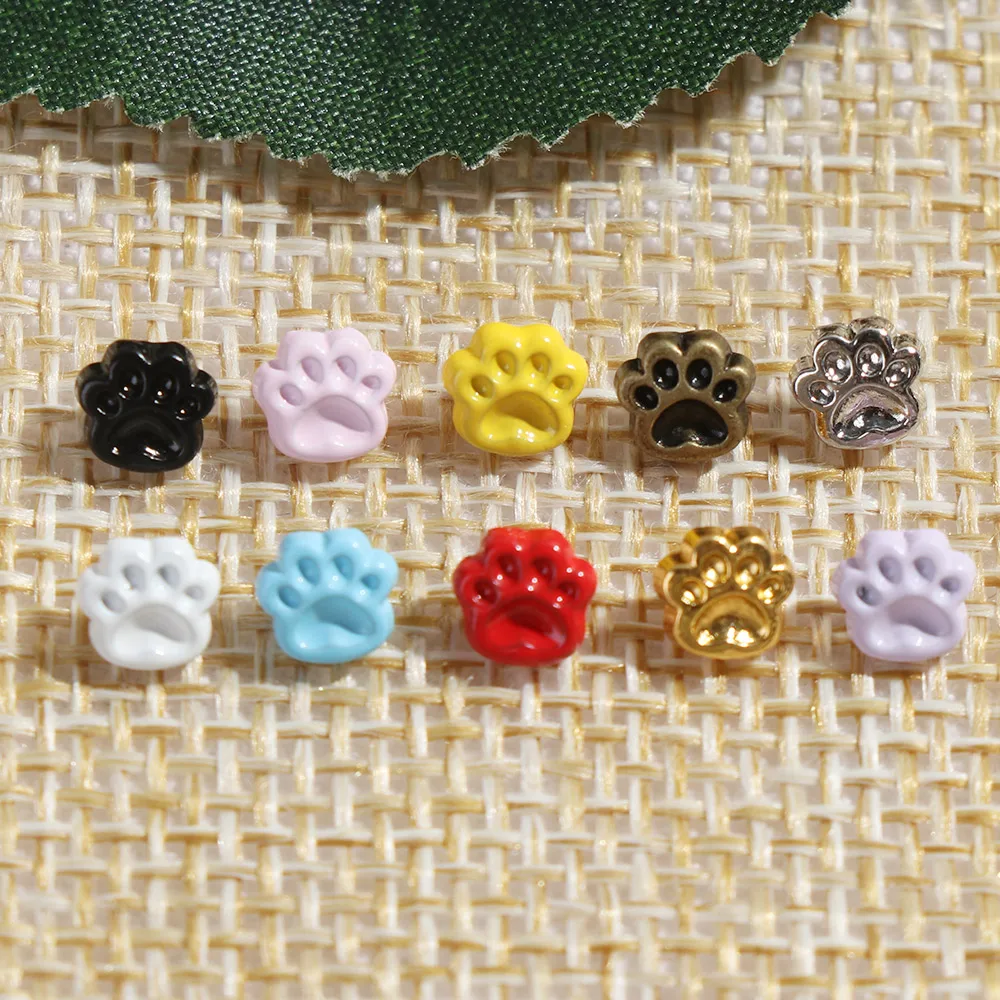 20pcs 5mm 1/2 눈 구멍 곰 발 스타일 DIY 인형 의류 미니 버튼 인형 의류 봉제 금속 버클