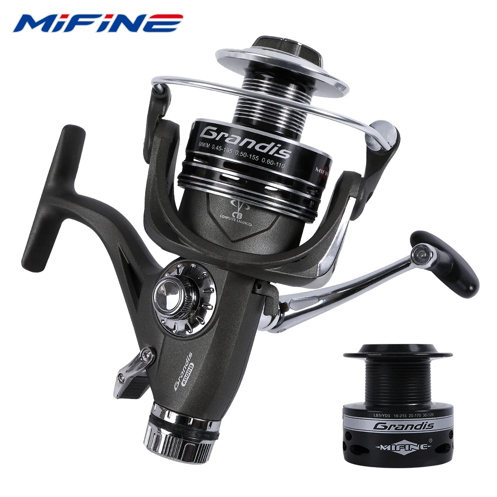 

MIFINE-GRANDIS Spinning Fishing Reel, Double Brake System, 5.1:1 , 17lbs Braking Force Powerful Drag system for Carp Fishing