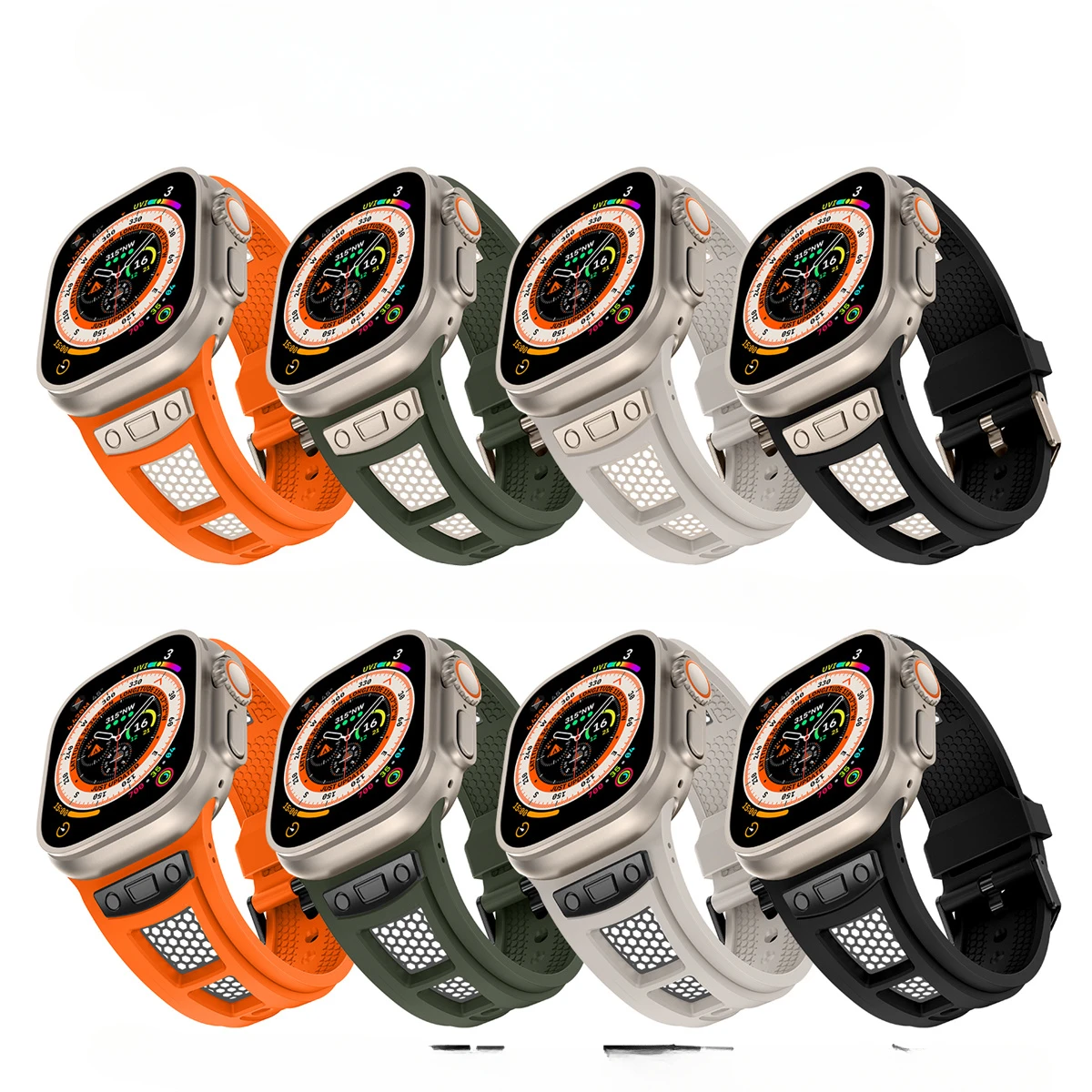 Uhrenarmband für iWatch 42/44/45/49 mm, modisches Metallarmband für die Uhrenserie Ultra2 Se 9/8/7/6_voghion.com