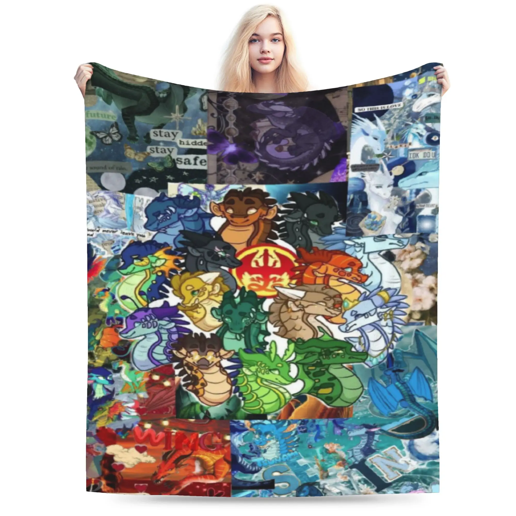 New Arrival Wing Of Fire dragon Blanket Super Soft Flannel  Comfortable Throw Blankets Machine Washable