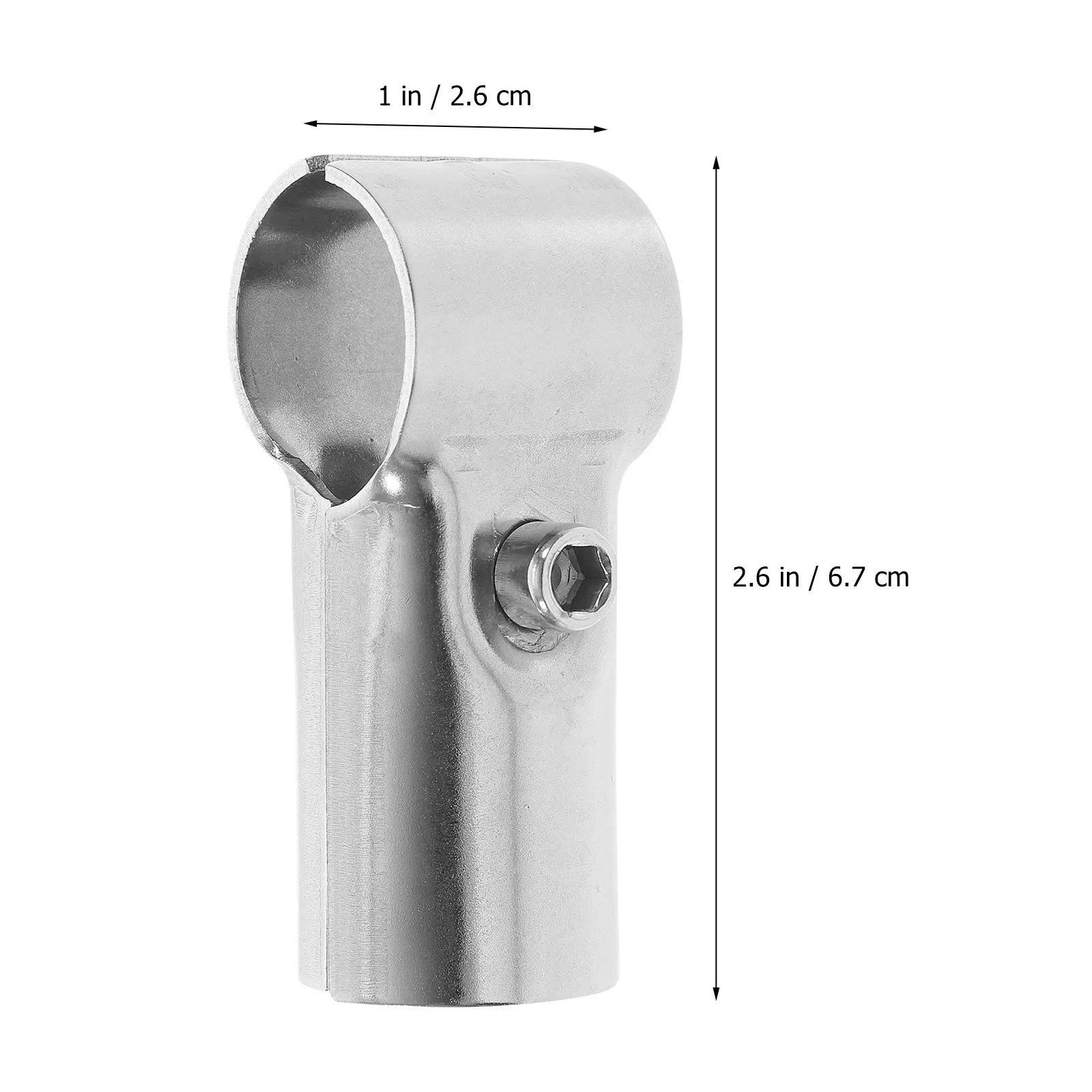 4Pcs Premium Stainless Steel Fence Clamp Chain Link Fitting Tool for Clothes Racks Handrails Shelves Dog Kennels Greenhouses End