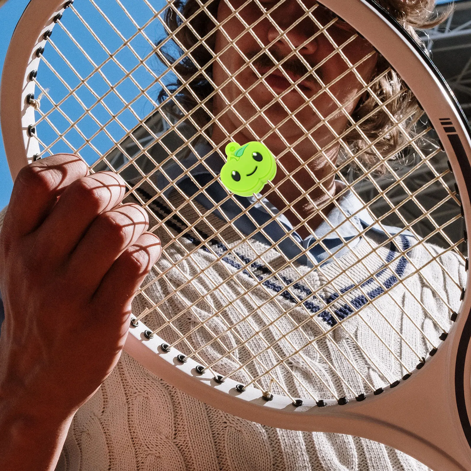 5Pcs Silicone Tennis Dampener Apple Shaped Vibration Reducer Shockproof Absorber for Racket Accuracy Arm Strain Relief