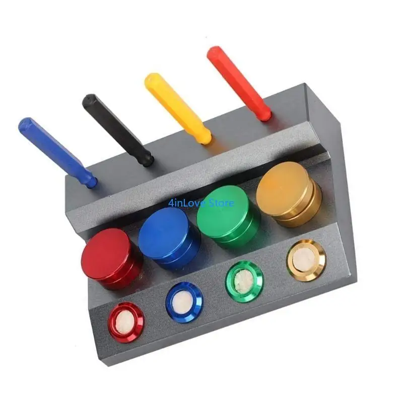 T4MD 4 Dish Watch Oil Dip Tray For Watch Lubrication with Precise Oil Applicator Pen for Professional Watch Maintenance