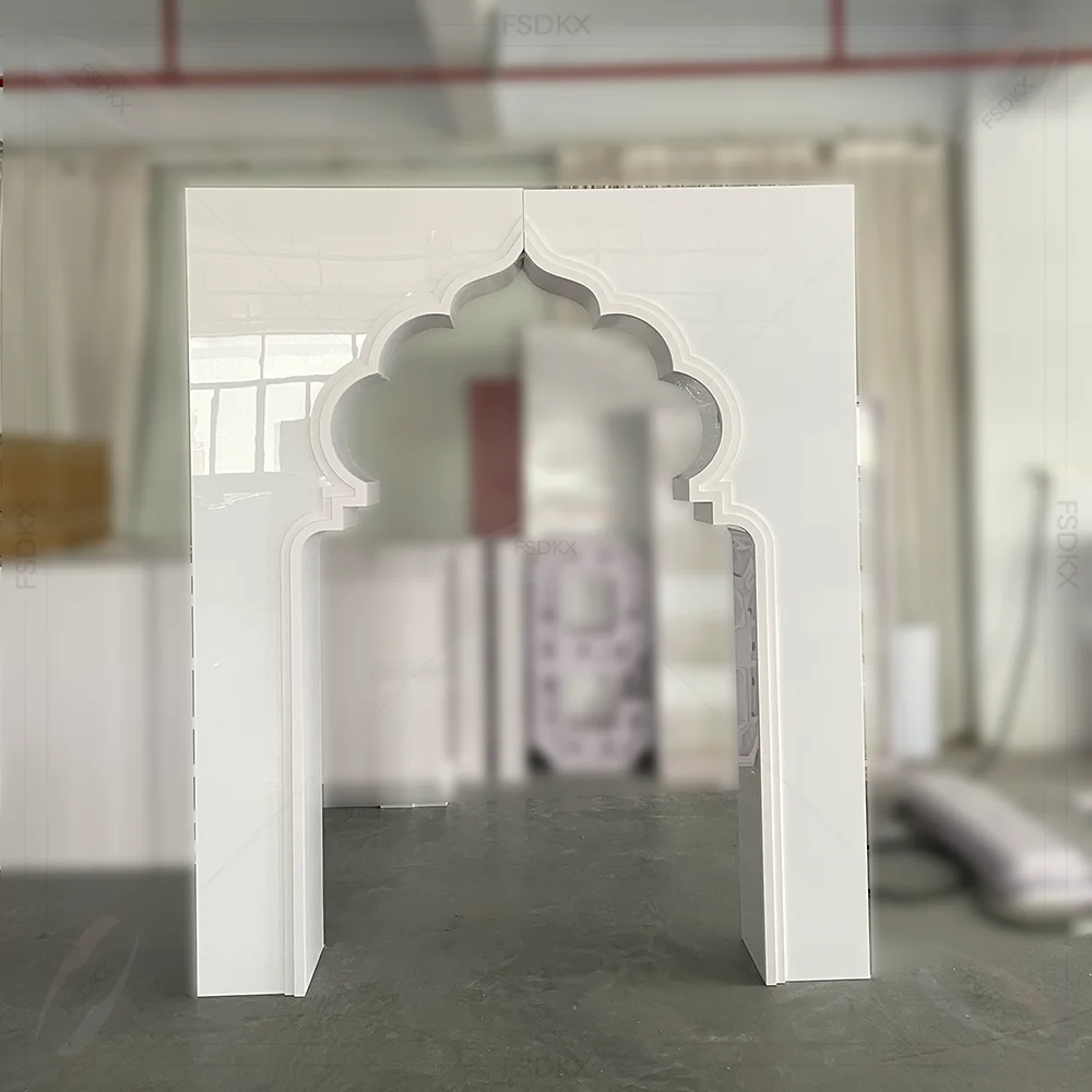 Factory Price Customized Pvc Backdrop White Indian Style Flower Hanging Frame Stand for Wedding Party Events