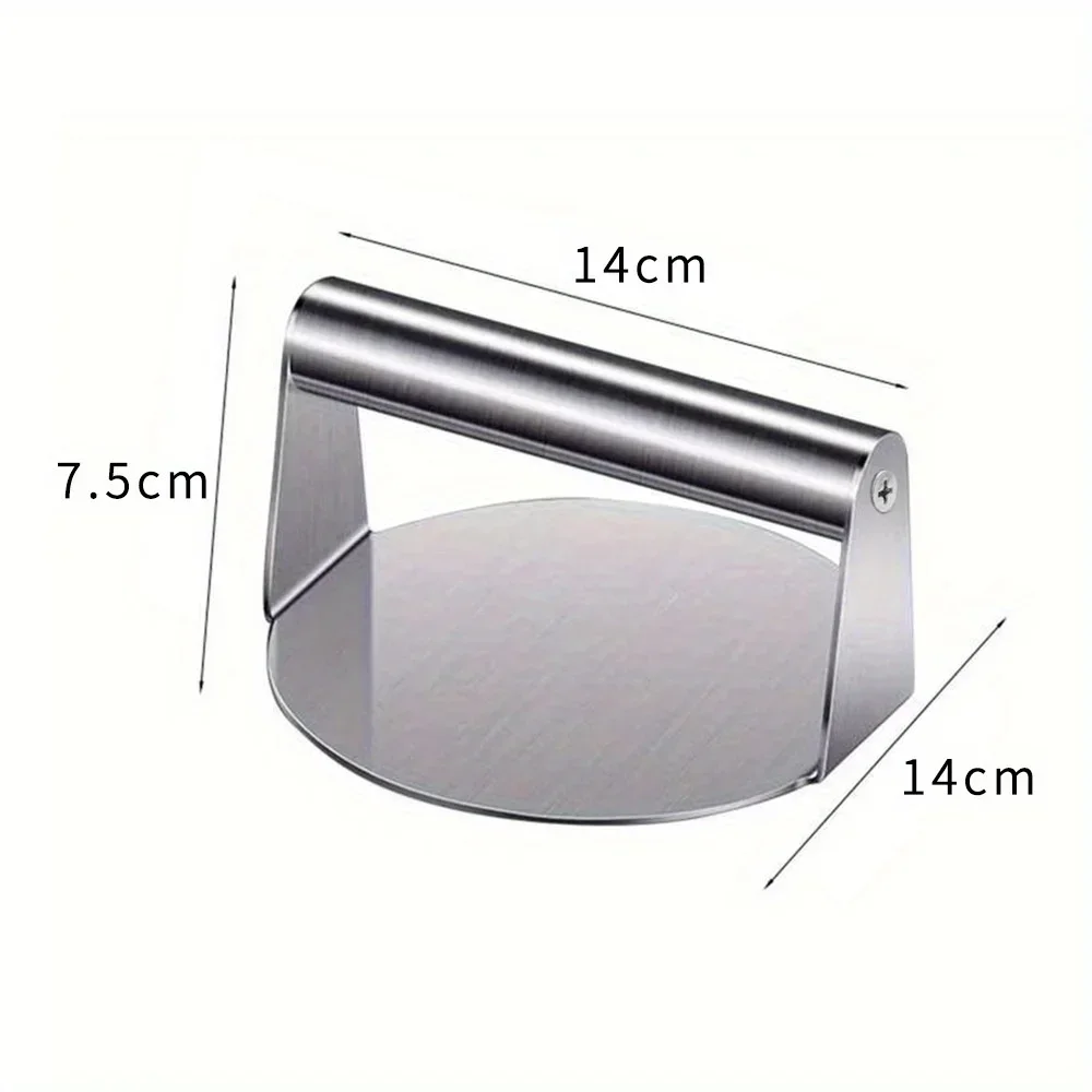 Stainless Steel Smash Burger Press Hamburger Patties Meat Masher Circular Press Mold for Deli Meats Kitchen Accessories Tools