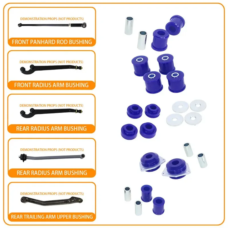 

Pubush Auto Suspension Systems Trailing Arms & Panhard Rods Enhancement Bush Kit for Old Land Rover Defender