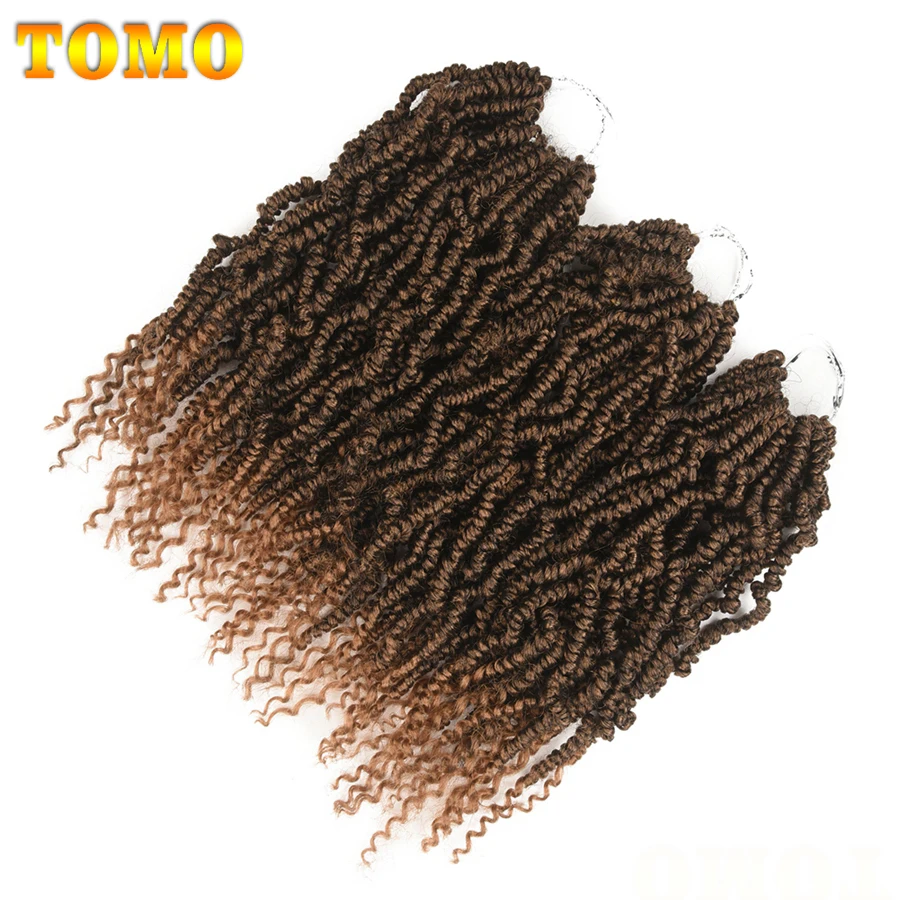 TOMO Bomb Twist Crochet Hair 14 24Inch Spring Twist Synthetic Braids Hair Ombre Fluffy Twist Braiding Hair Extensions For Women