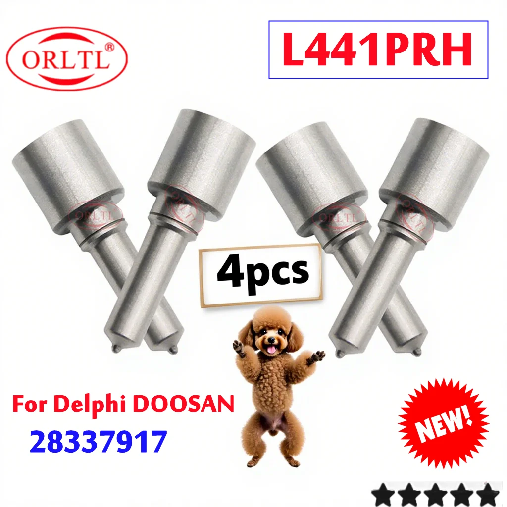 

4PCS NEW L441PRH 28337917 Diesel Injector Nozzle Tip L441 PRH Fuel Sprayer L 441 PRH For Delphi DOOSAN Common Rail Injection