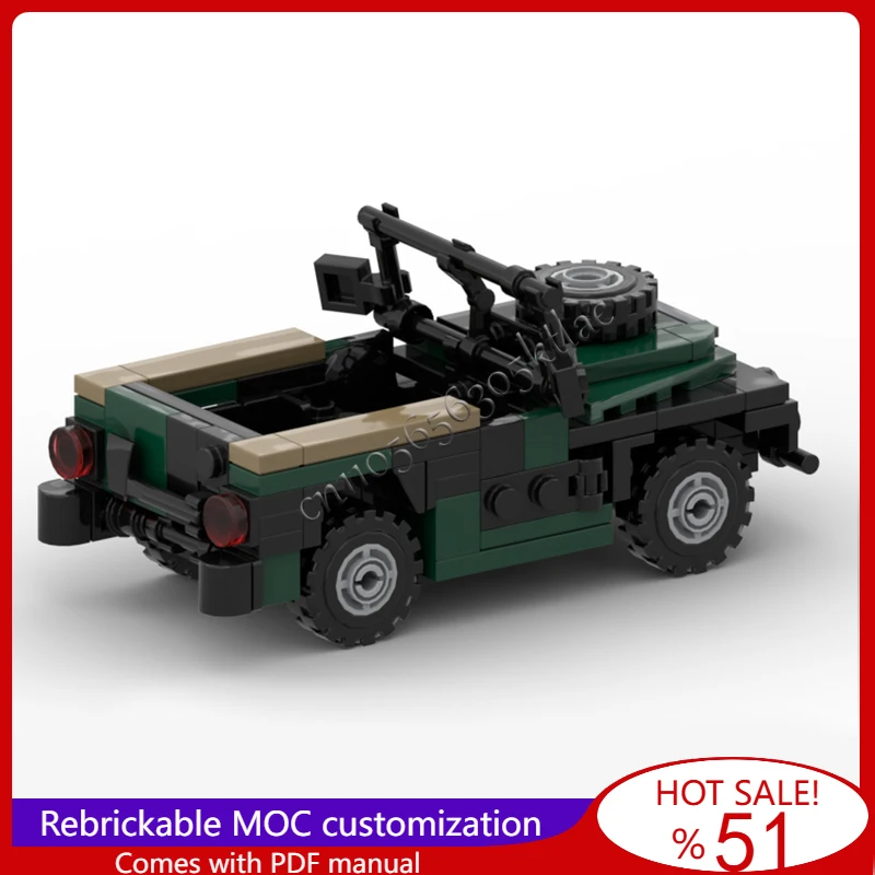 206 Parts MOC Compact Military Transport Vehicle Model Modular Building Block Technology Assembly Kid Toy Popular Festival Gifts