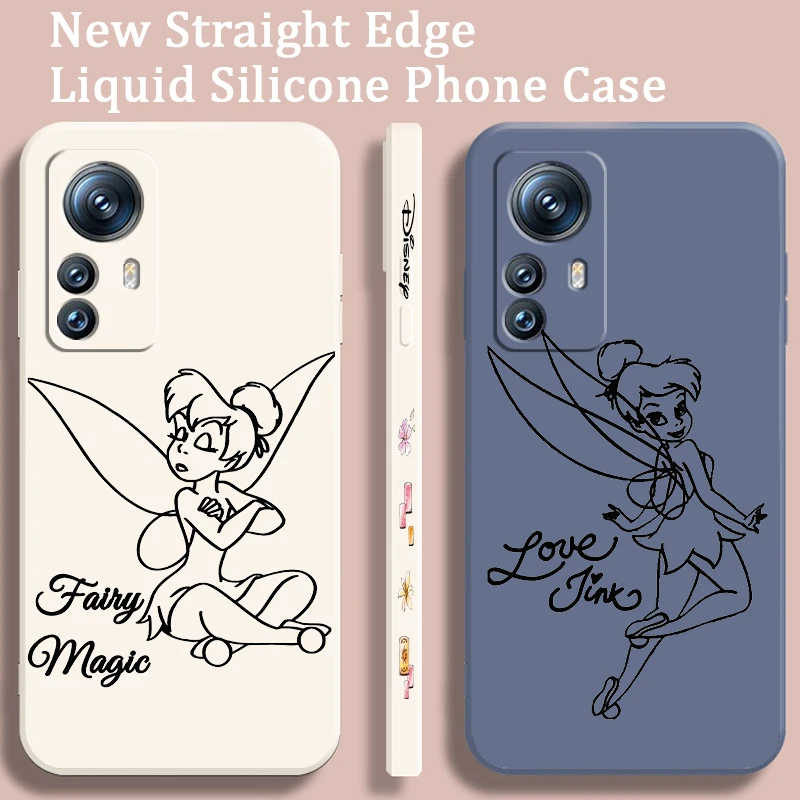 

Girl Disney Tinker Bell Liquid Left Rope For Xiaomi Mi 14 13T 13 12T 12 11T 11i 11 A3 10T 10 9 Pro Lite Ultra 5G TPU Phone Case