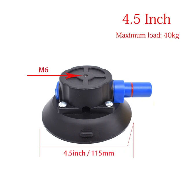 4.5 Inch Rubber Base Suction Pump Heavy Duty Vacuum Suction Cup Pdr Lamp Accessories 4