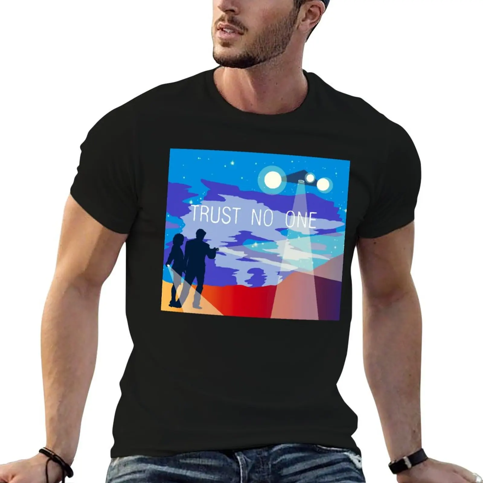 

t men cotton T-Shirt shirt no shirt Trust X one Files t essential Mulder and 100% Scully The