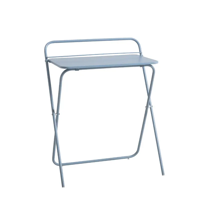 طاولة إسكندنافية بسيطة قابلة للطي، لون مستطيل، إطار حديدي بسيط، شرفة، طاولة صغيرة لمشاهير الإنترنت، طاولة ضيقة