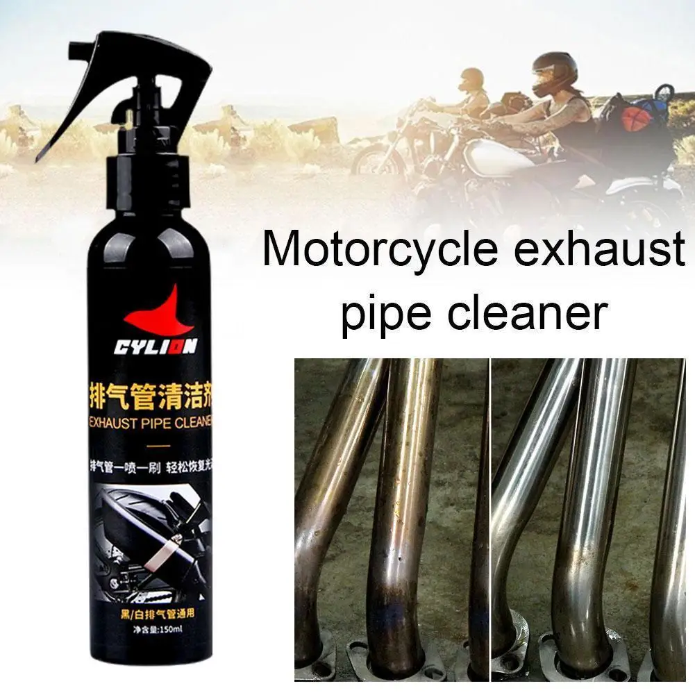 150ml Multi-functional Car Motorcycle Exhaust Anti-Rust Spray Pipe Cleaner With Sponge Repair Tool Maintenance And Brush