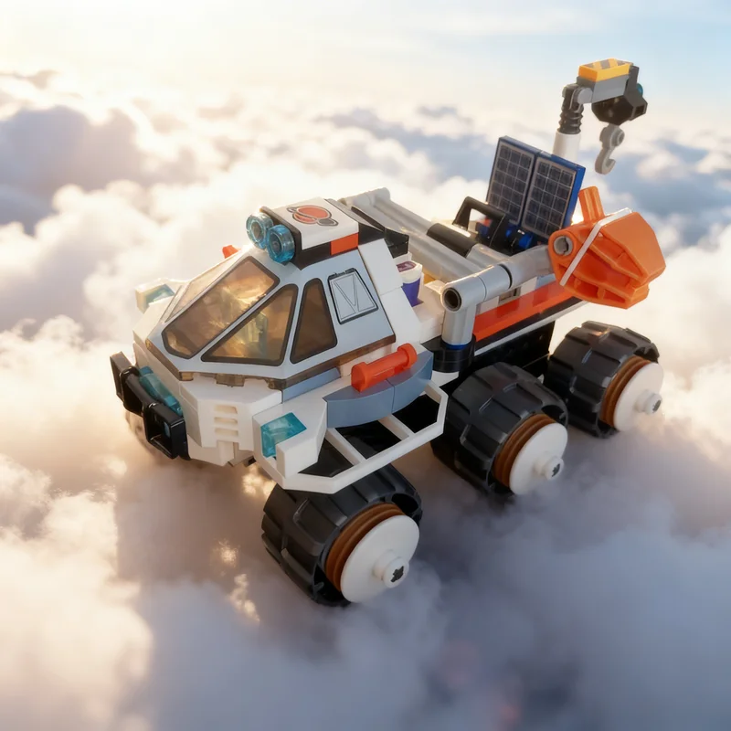 252pcs MOC Rover Testing Drive Mod Model Toy Building Blocks Construction Christmas Gift Kids Birthday Creative Assemble Idea