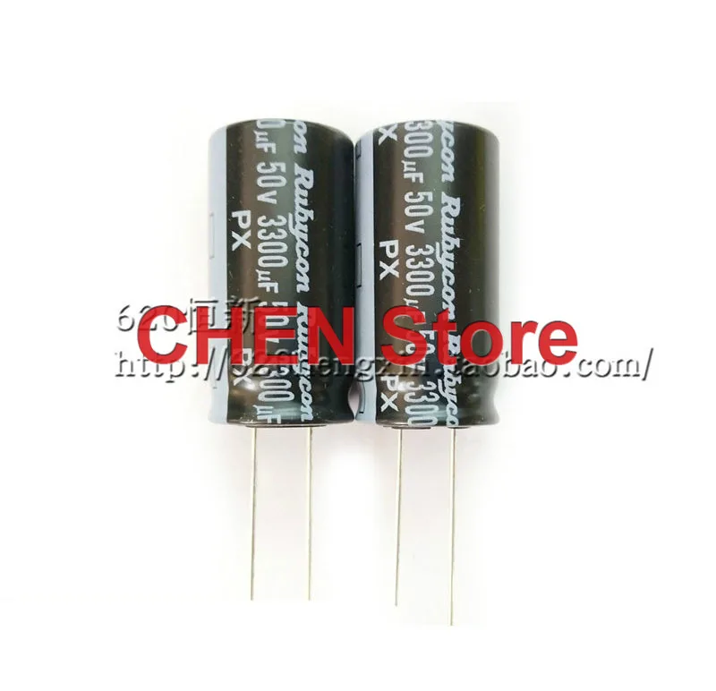 

4pcs/10pcs Rubycon PX 330UF 50V 18X35.5mm electrolytic capacitor of Japan 105 degrees 50V3300UF 1000-2000 hours 50PX3300M