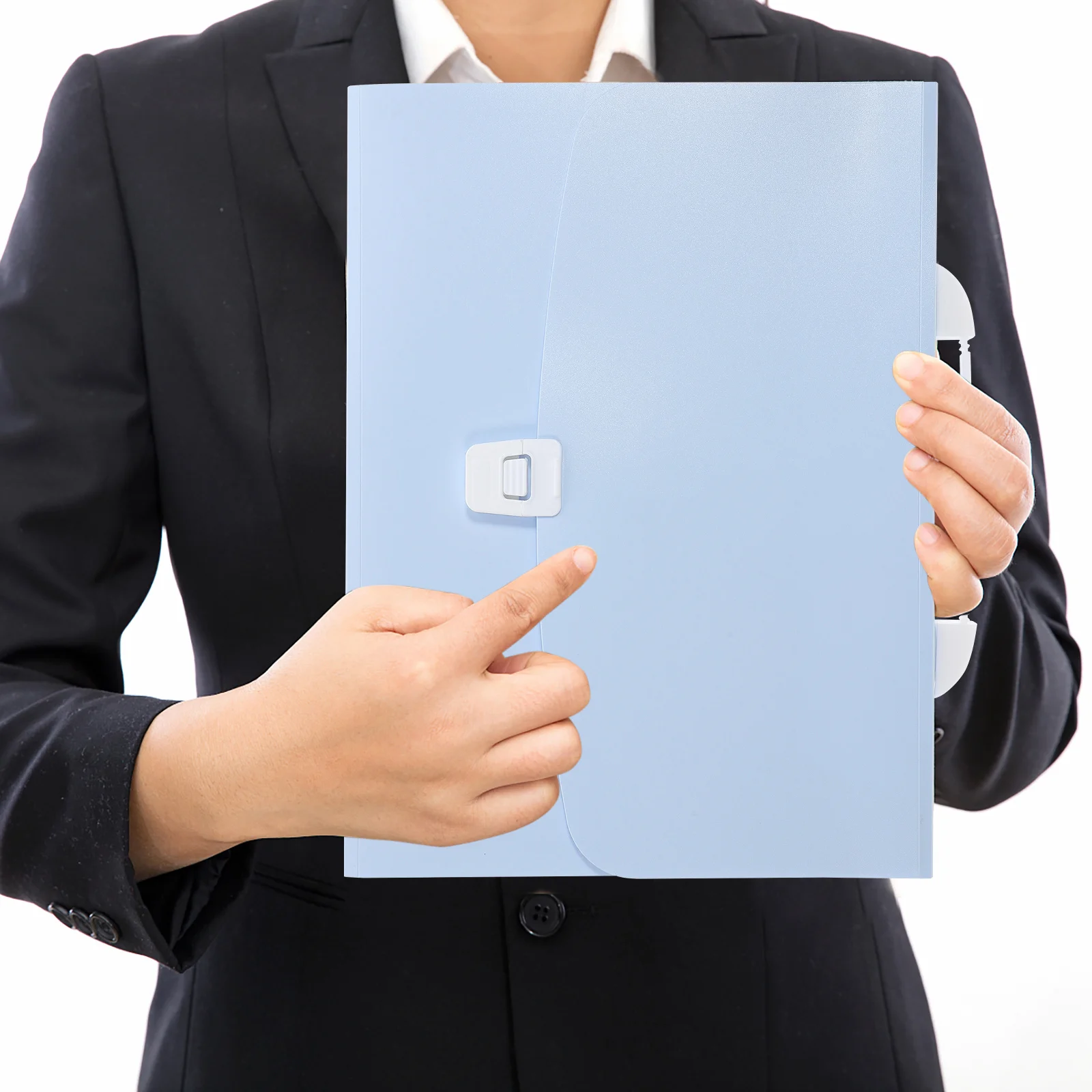 Expanding File Folder Organizer Plastic Material Portable Lightweight Easy Carry Use Document Wallet Document Wallet