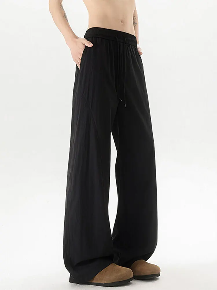 

Bla Deconstructed Yaman повседневные брюки мужские летние американские ретро модный дизайн текстура ледяной шелк прямые длинные брюки