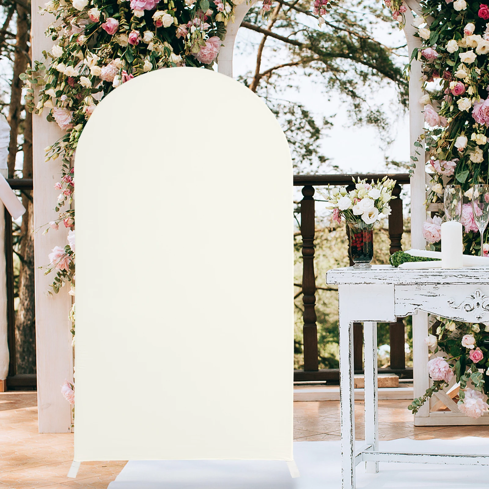 

Arch Support Cover Polyester Stretchy Wedding Romantic Ceremony Backdrop Banquet Elastic Arch Supplies