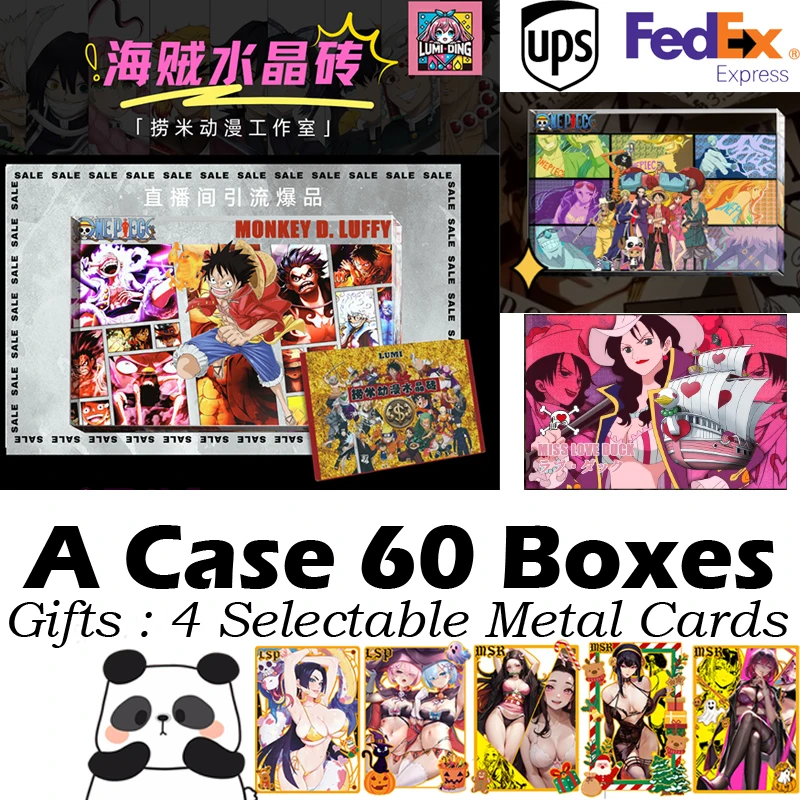 Lumi One Piece Crystal Brick Hobby Anime Collectible Card Nami Robin Zoro Boa Doujin Acrylic Brick Kids Toy Gifts