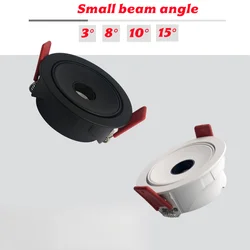 Ultra-thin LED spotlights embedded in home living room ceiling teahouse atmosphere light beam Angle 3°8°15° Small Angle museum