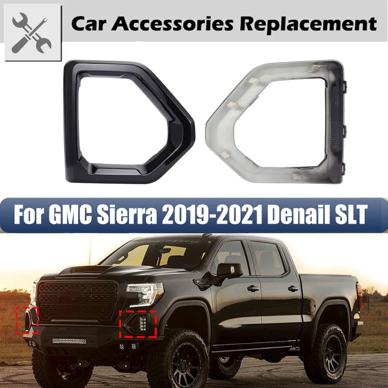 84176752 Fog Light Bezel Cover Frame High Strength Vibration Resistant Aesthetic For GMC Sierra 1500 Denali SLT  AT4 2019-2021