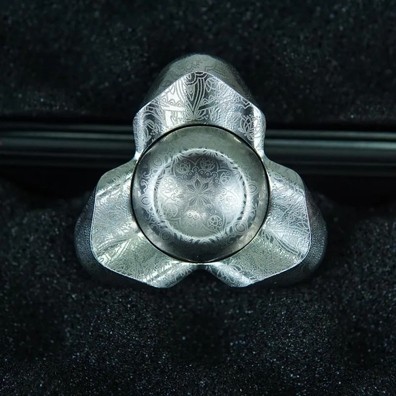 EDC Pauwenveer Fidget Speelgoed Roestvrij Staal Hand Spinner ADHD Tool Desktop Stress Verlichten en Ontspannen Fidget Spinner Speelgoed