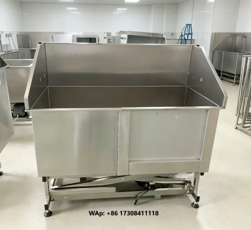 Commercial Grade 304 201 Stainless Steel Dog cat Bath Electric Lifting Sink Pet Cleaning tank for Pet Shop