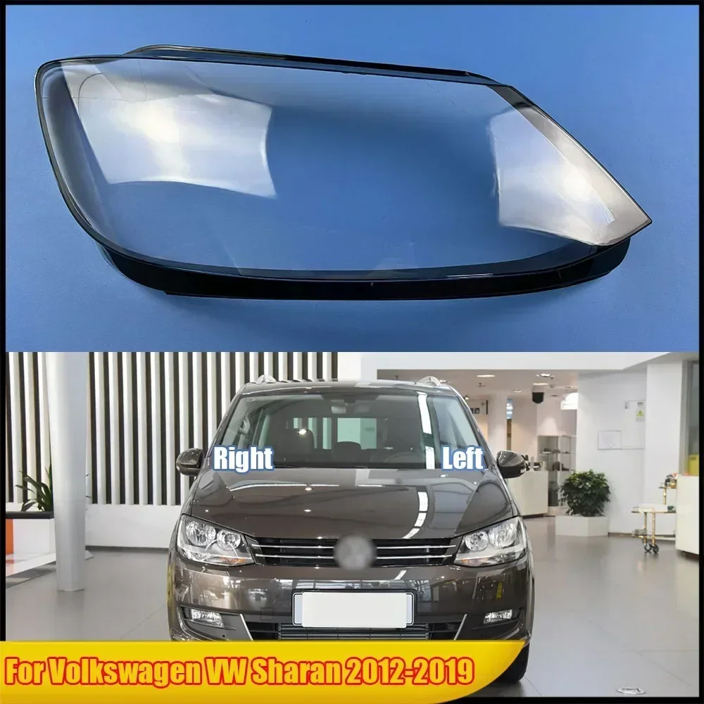 

For Volkswagen VW Sharan 2012-2019 Transparent Lampshade Lamp Shade Front Headlight Shell Headlamp Cover Lens Plexiglass