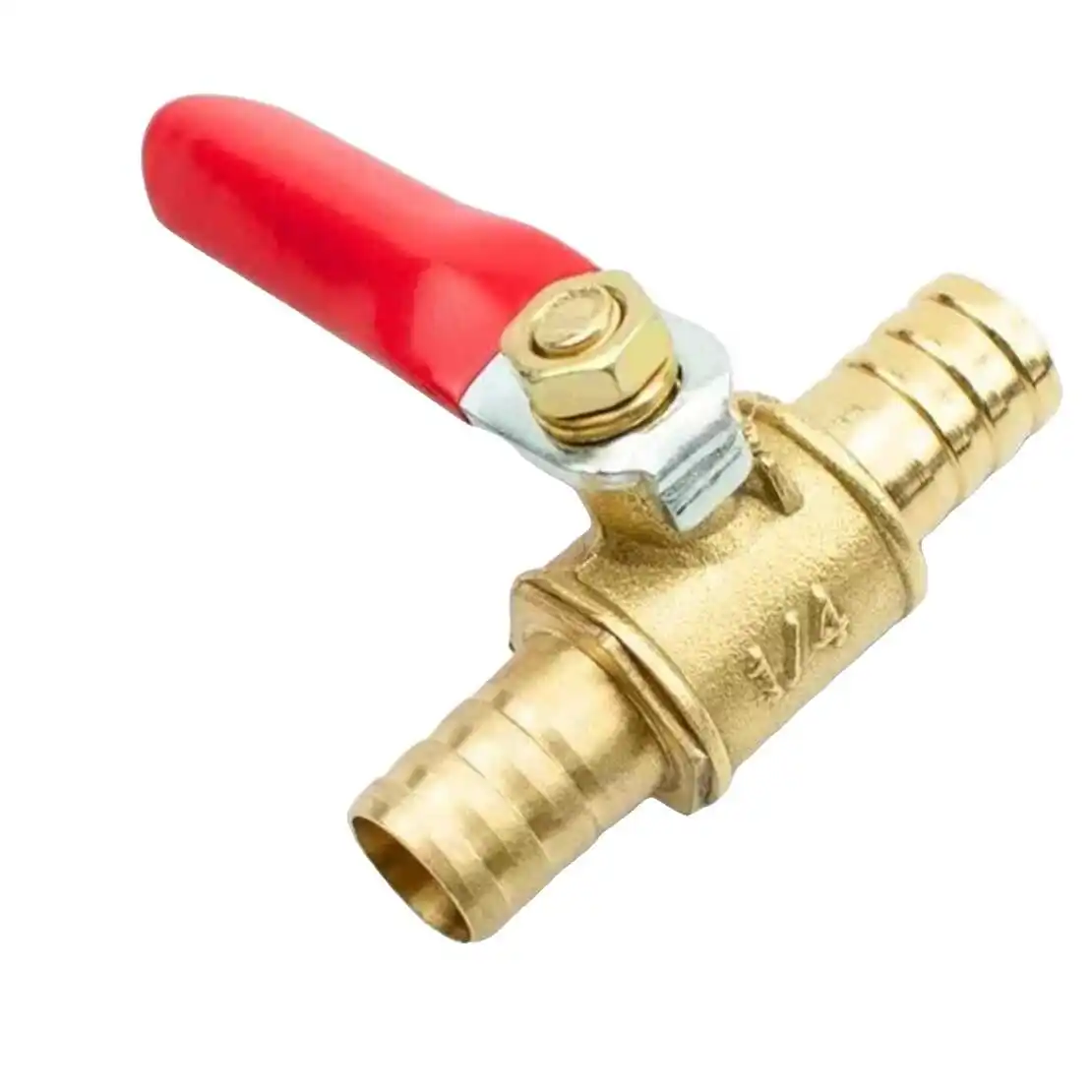 4pcs 8mm Universal Motorcycle Hose Brass Barbed Inline Shut Off Ball Valve Water Air Gas Fuel Tap High Quality - view 4