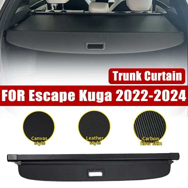 For Ford Escape Kuga Accessories 2020-2025 2023 Car Trunk Curtain Retractable Cargo Cover Shades Trunk Storage Car Accessories