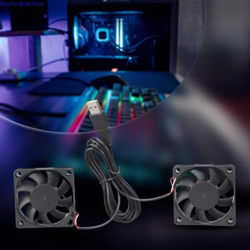 D0UA 60x60x15mm USB 5V電子冷却ファンローノイズコンピューター電子ブラシレス