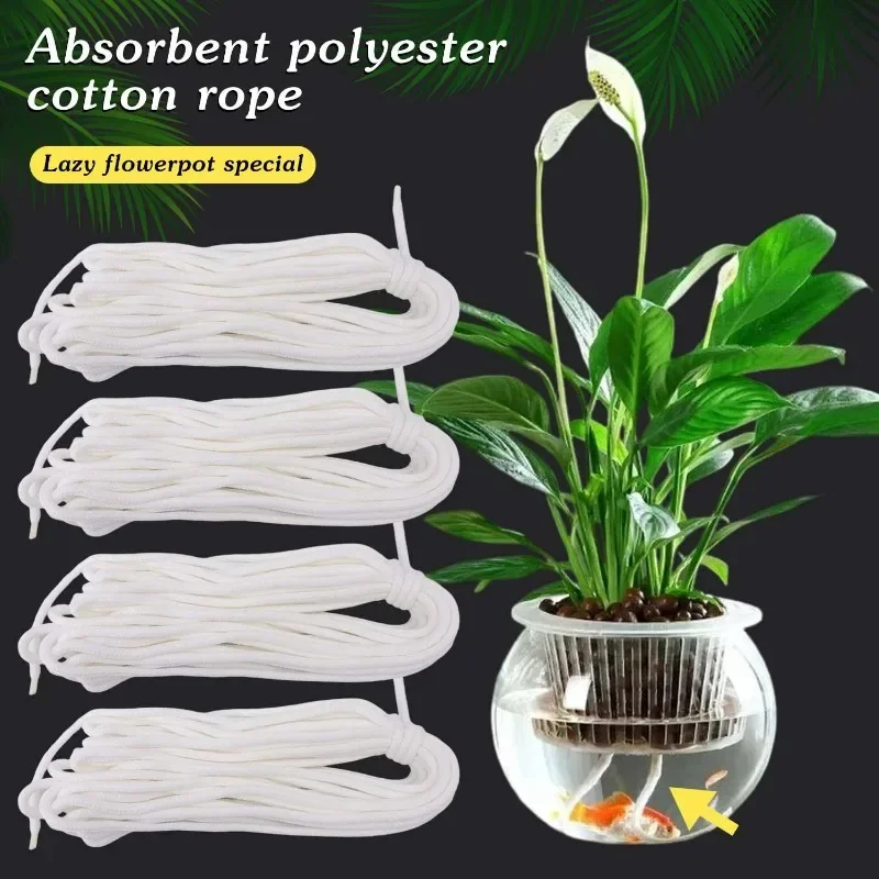 30-5M Self Watering Wick Cord Cotton String for Flower Pots Automatic Watering Absorbent Wicks Home Garden Flower Pot DIY Device
