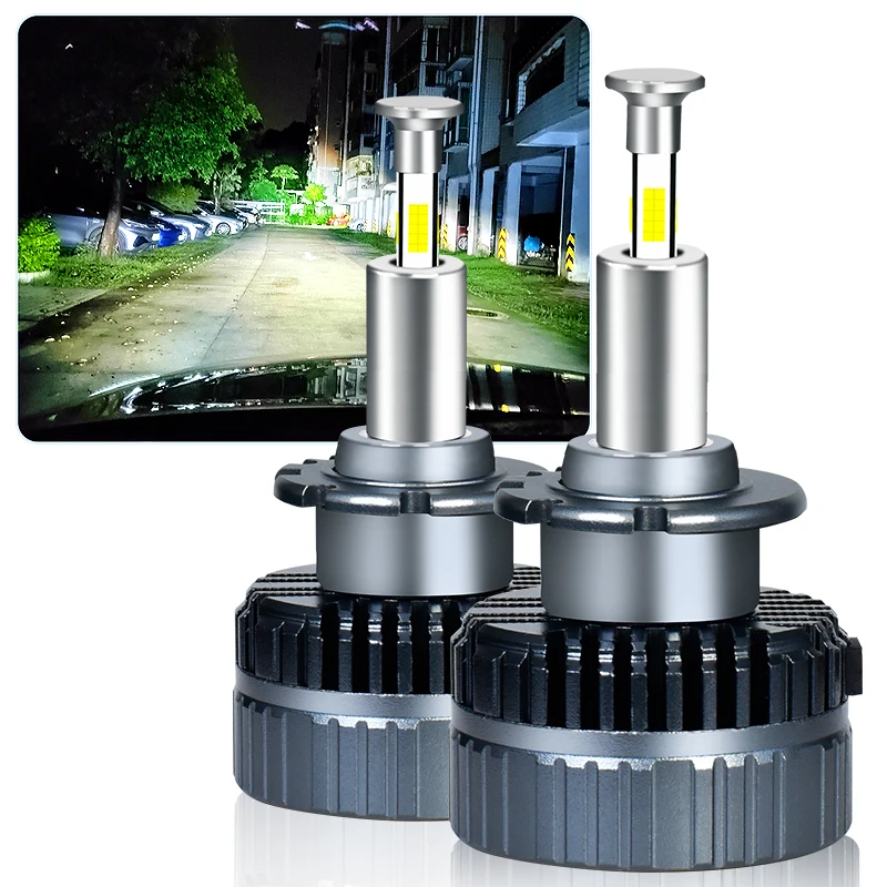 

2pcs Thermal Conductive Integrated Copper Pillar LED Headlight Bulbs D1S D2S D3S D4S D5S for Car Headlamp Lighting Play And Play