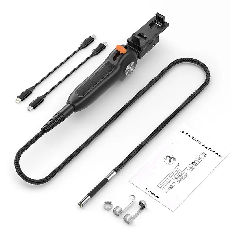 

2-сторонний шарнирный эндоскоп TYPE-C, двухсторонний стержень, 360° ° 180 ° Вращающийся рулевой камеры, бороскоп для проверки труб для телефонов