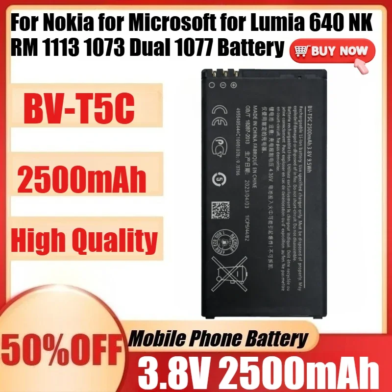SWZY BV-T5C BVT5C Battery for Nokia for Microsoft for Lumia 640 NK RM 1113 1073 Dual 1077 Repair Part Mobile Phone