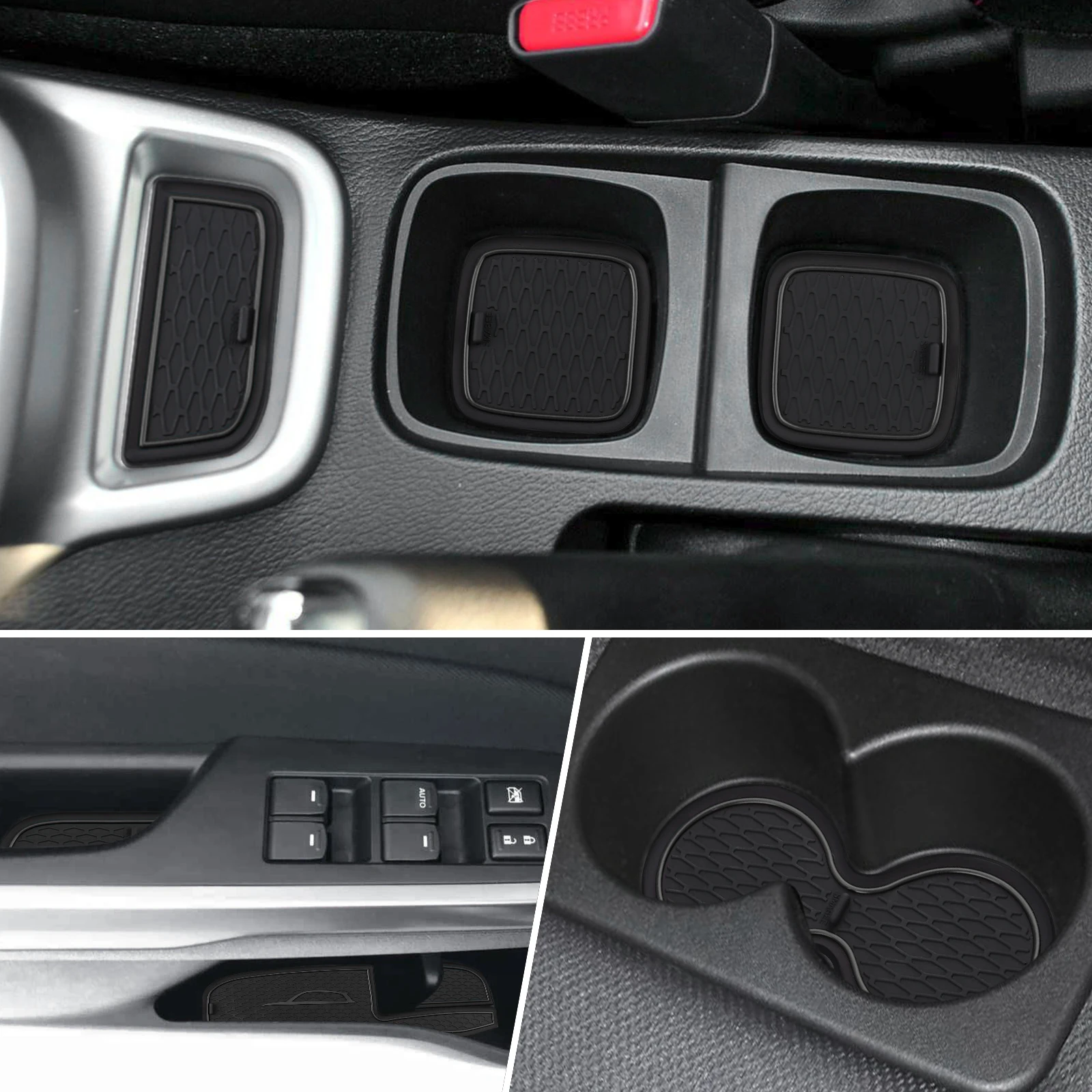 Car Door Slot Mat for Suzuki Vitara 2016 2017 2018 2020 2021 2022 2023 Car Gate Groove Pad Console Cup Holder Insert Coaster