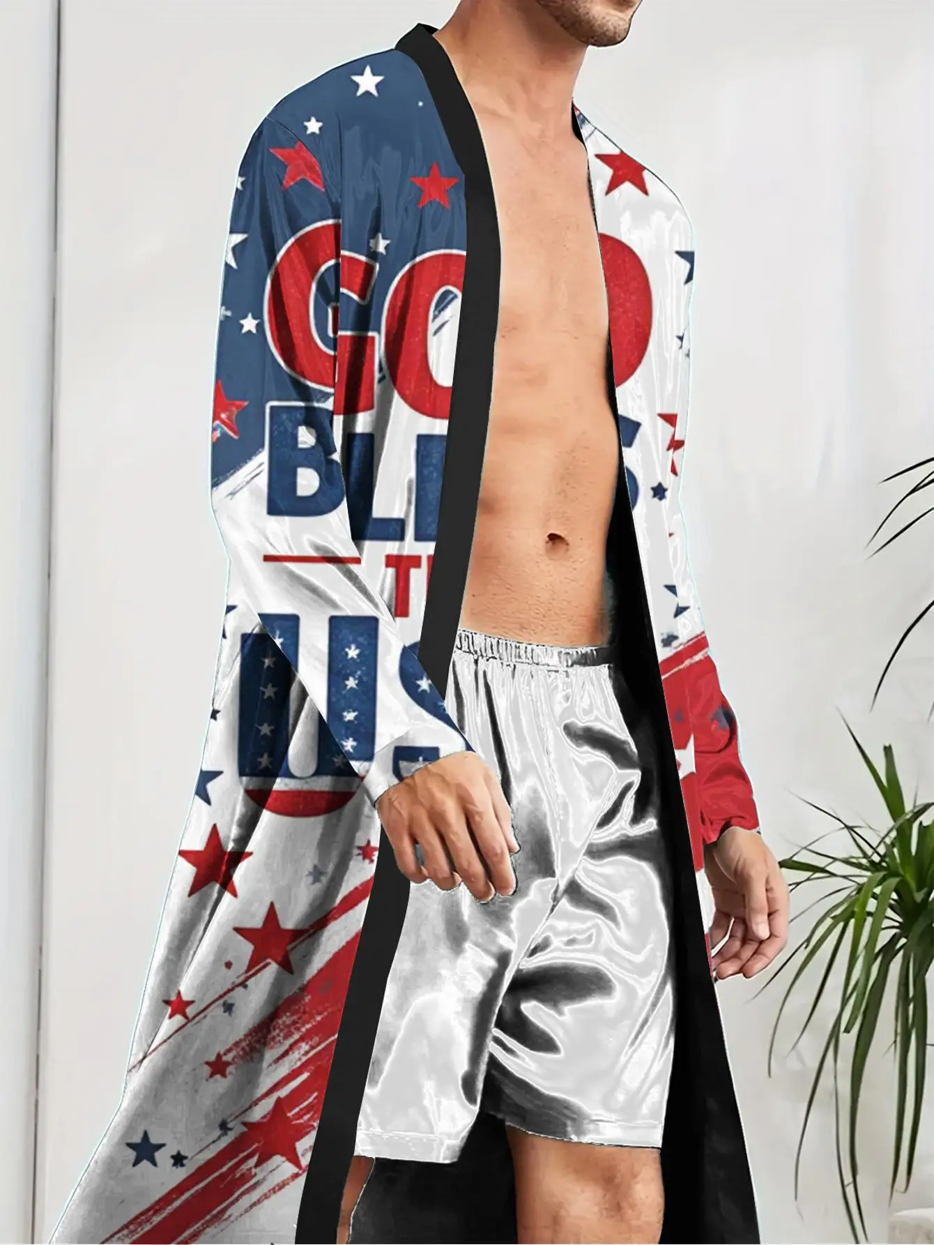 

1pc Men's Robes 2026 Spring/Summer Robe for Man Nightie for Men 3D Printed Dressing Gown Graphic Robes Men's Pajamas Polyester