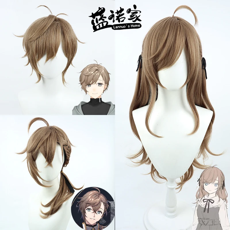 

Virtual YouTube Vtuber Kanoe Kaoru Cos Cosplay Wig Halloween Carnival Party Props Synthetic Hair Heat Resistant Fiber + Wig Cap