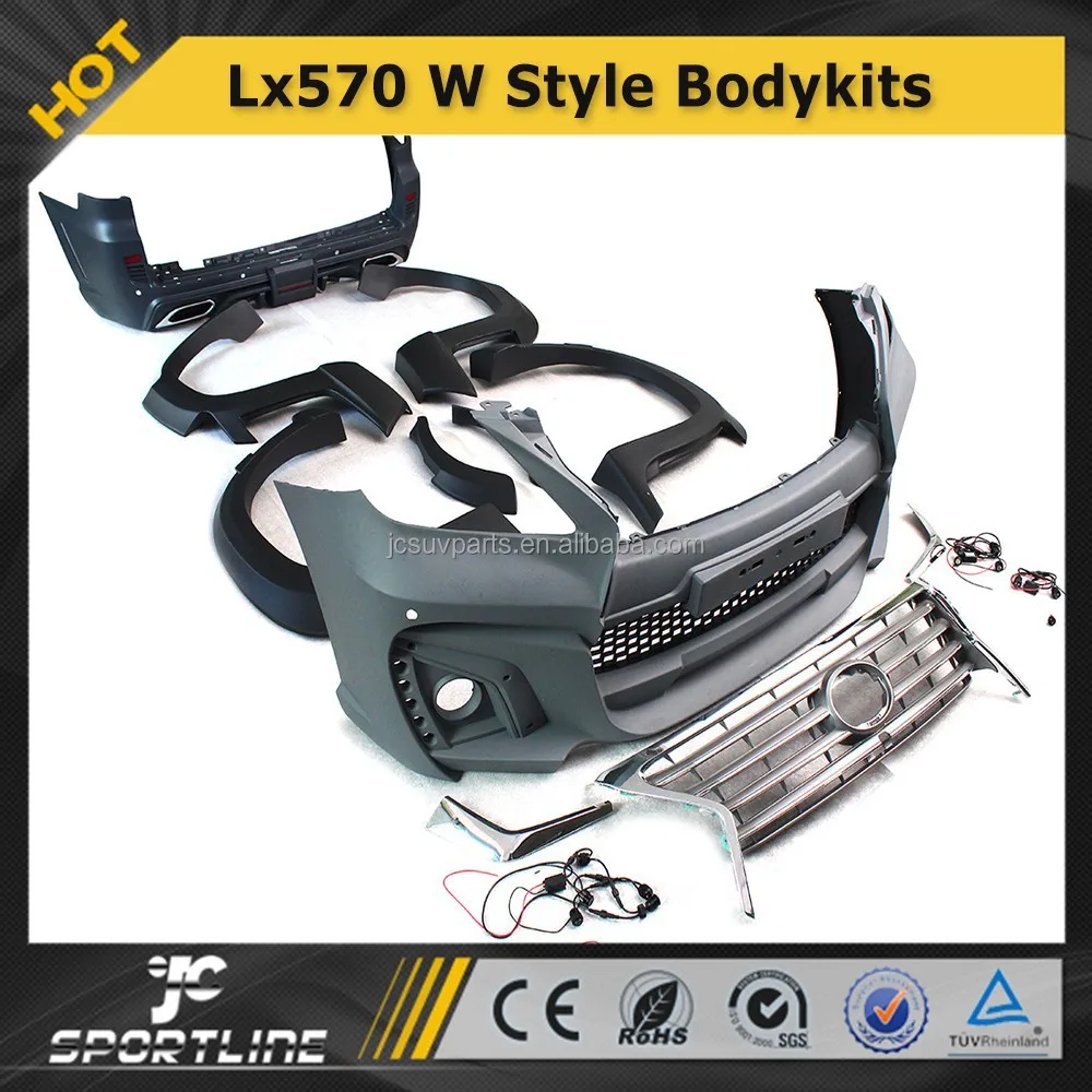 W Style LX570 Wide Fiber Glass Body Bumper Kits