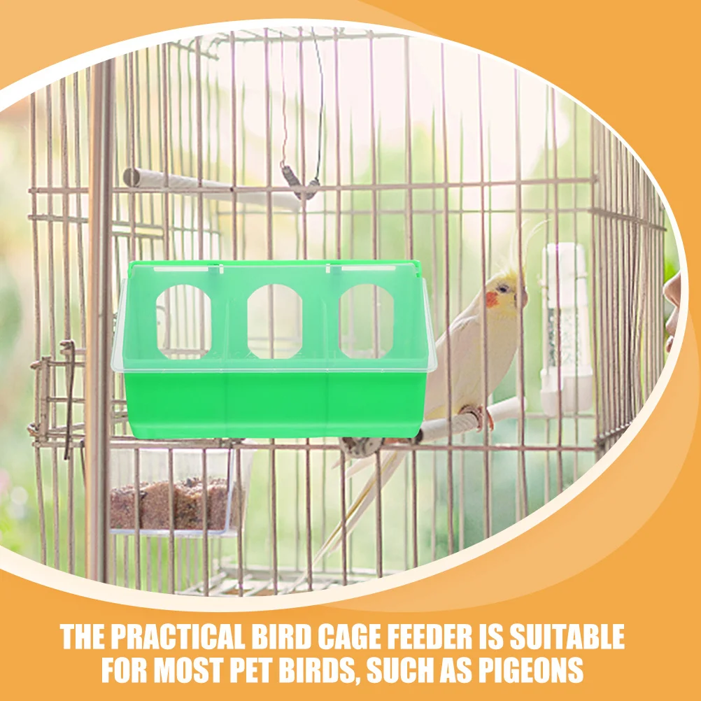 

2pcs Pigeon Food Box Bird Feeder Bowl Clip Design Durable Bird Cage Feeding Container For Parrot Cockatiel Pet Birds Supply