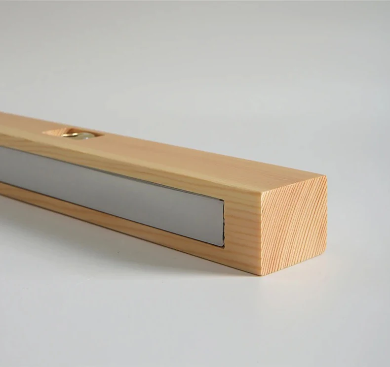 Wooden Strip Lamp Modern Simple Solid Wood Log Strip Wall Lights Living Room Decor Background LED Light Bedroom Bedside Lamps