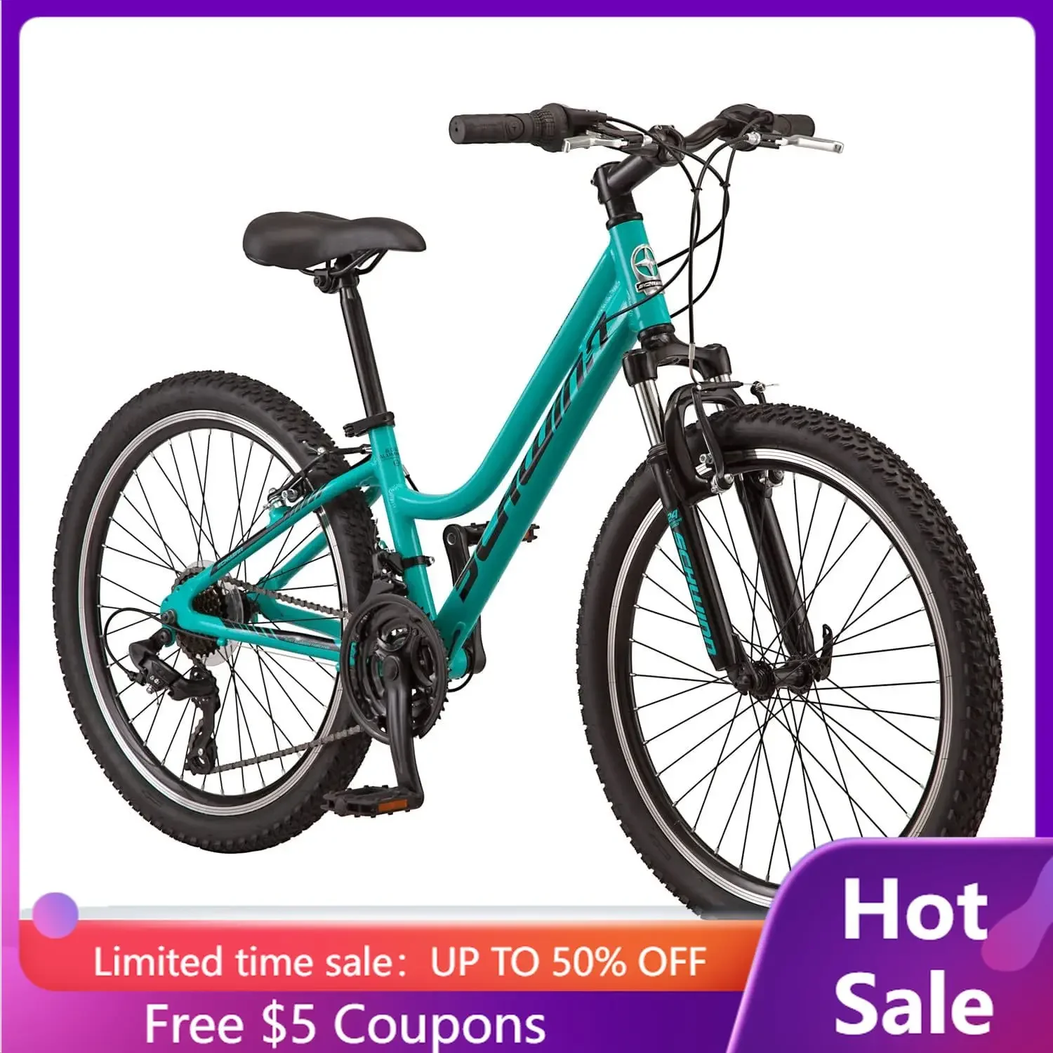 

Schwinn High Timber Mountain Bike for Adult Youth Men Women Boys Girl Front Suspension, Aluminum and Steel Frame Options