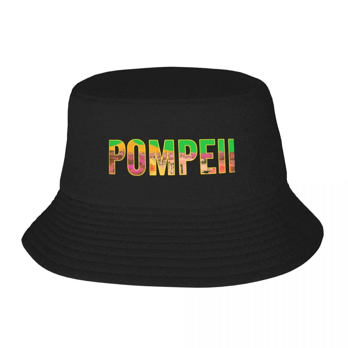 nostalgic view of pompeii, ancient city view italy Bucket Hat Vintage Ball Cap sun hat Girl Men's