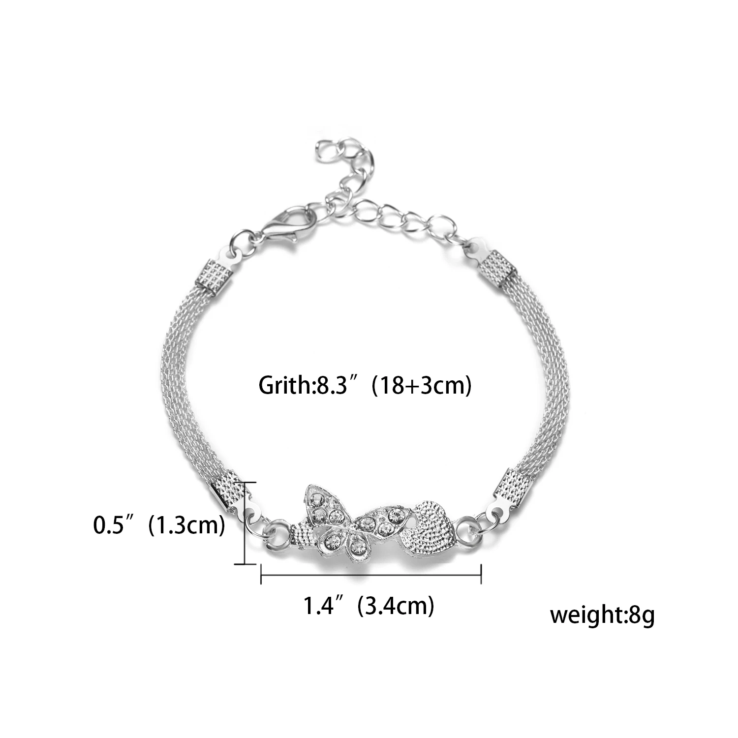 Rhinestone Infinity Bracelet For Women Men 8 Number Shape Pendant Jewelry Charm Blange Couple Bracelets For Lover Friend Gifts