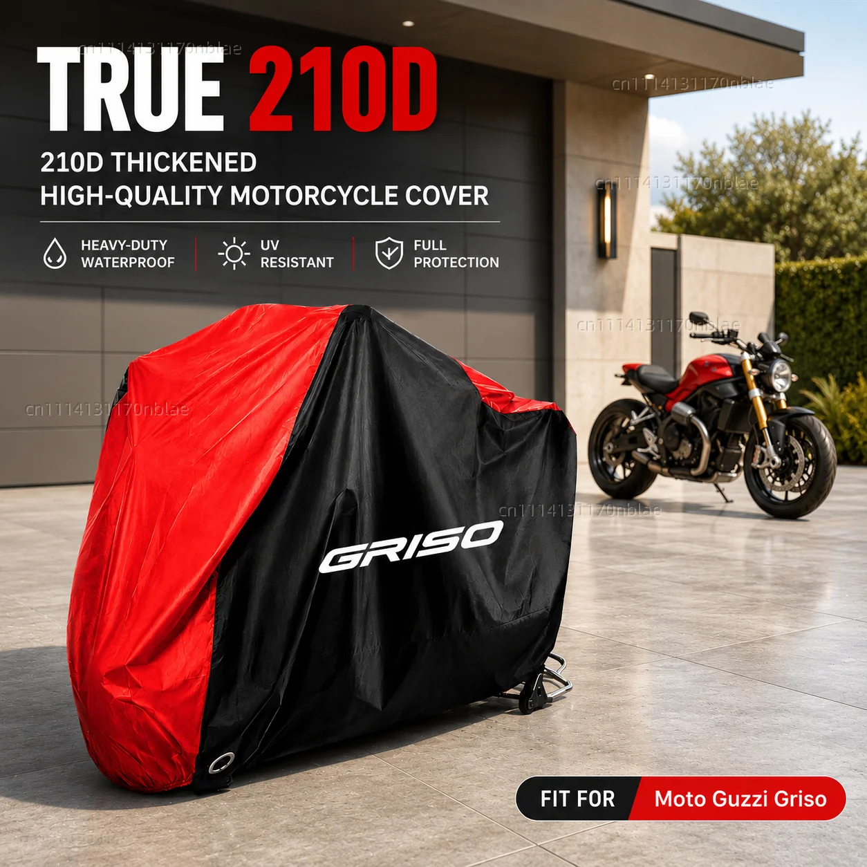 

For Moto Guzzi Griso 2005-2018 Naked 210D Motorcycle Cover Waterproof All Season Dustproof UV Protection Moto Rain Cover