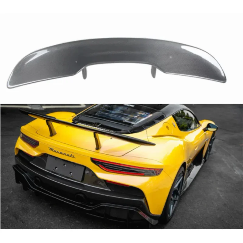 

For Maserati MC20 2020 2021 2022 2023 2024 Real Dry Carbon Fiber Car Rear Wing Trunk Lip Spoiler