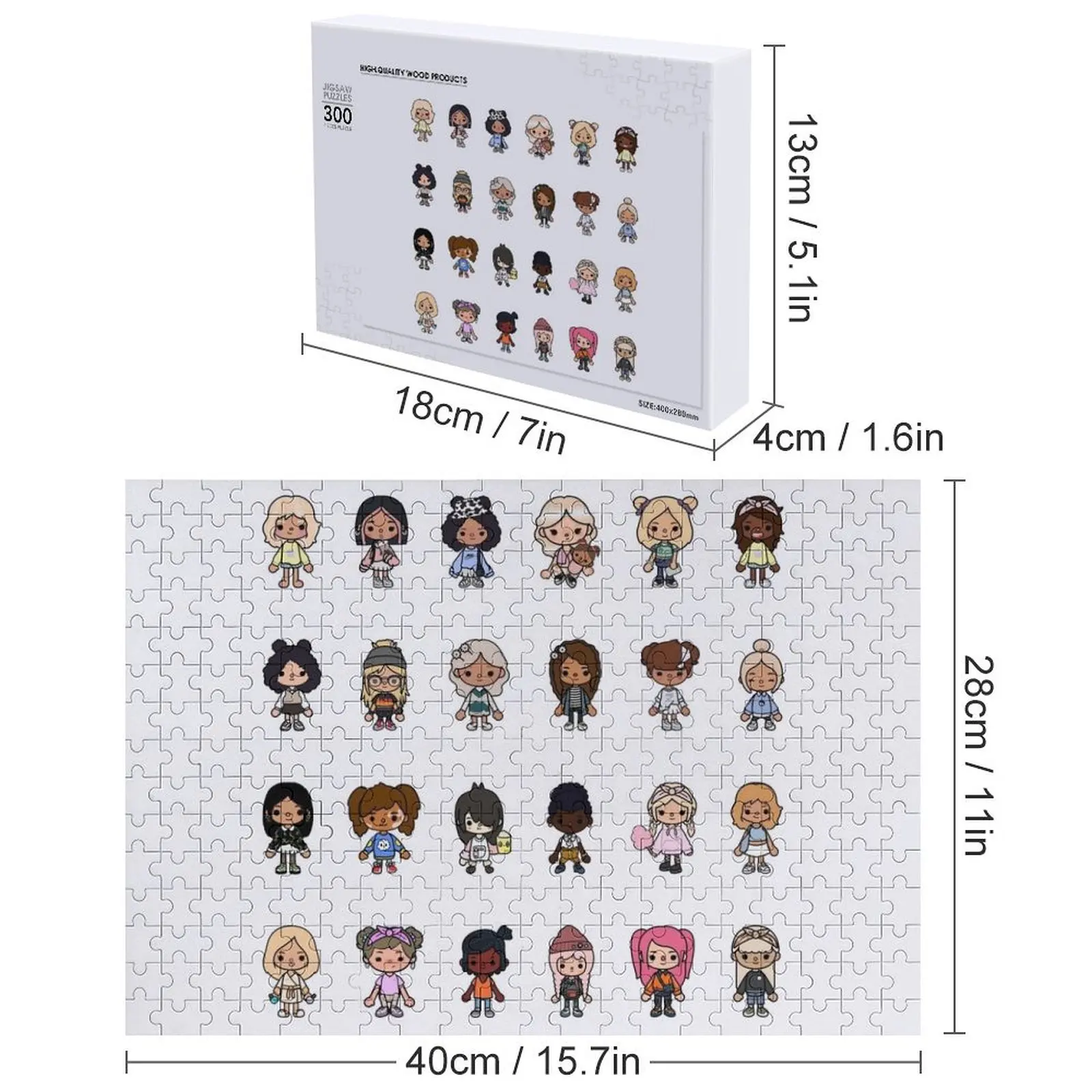 Toca World Pack Quebra-cabeça de madeira personalizada quebra-cabeça de brinquedos personalizados