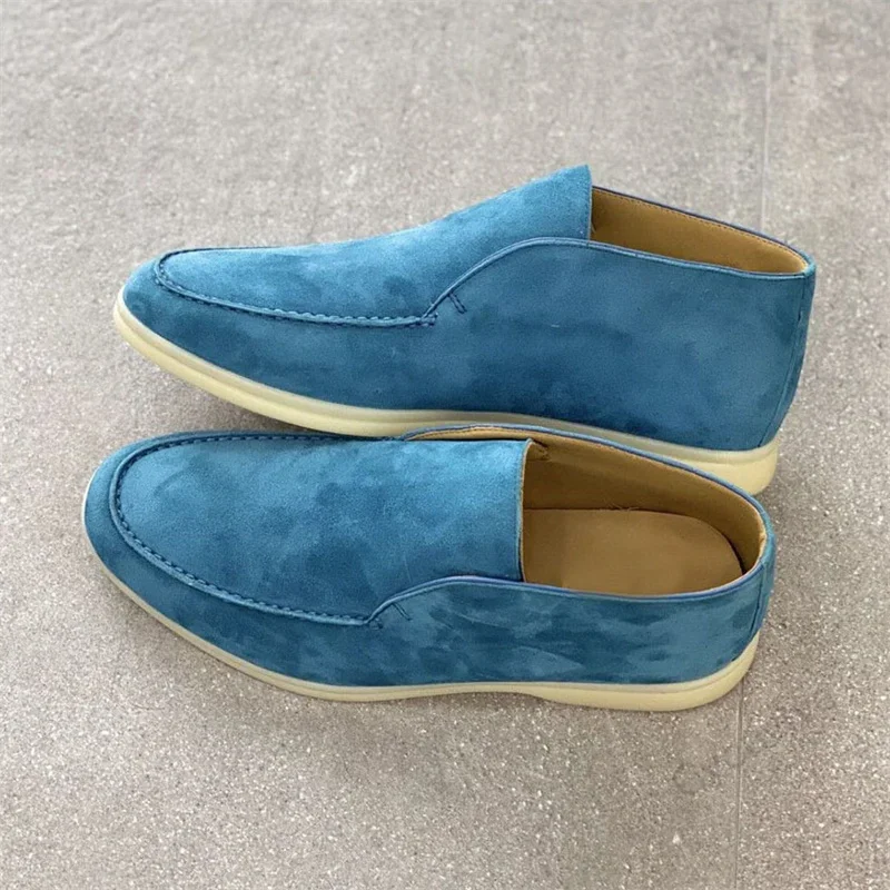 Top-quality Loafers Flat Shoes Men Penny formal Casual Runway Leather Shoes Ladies Slip on Open Suede Walk Shoes for Man