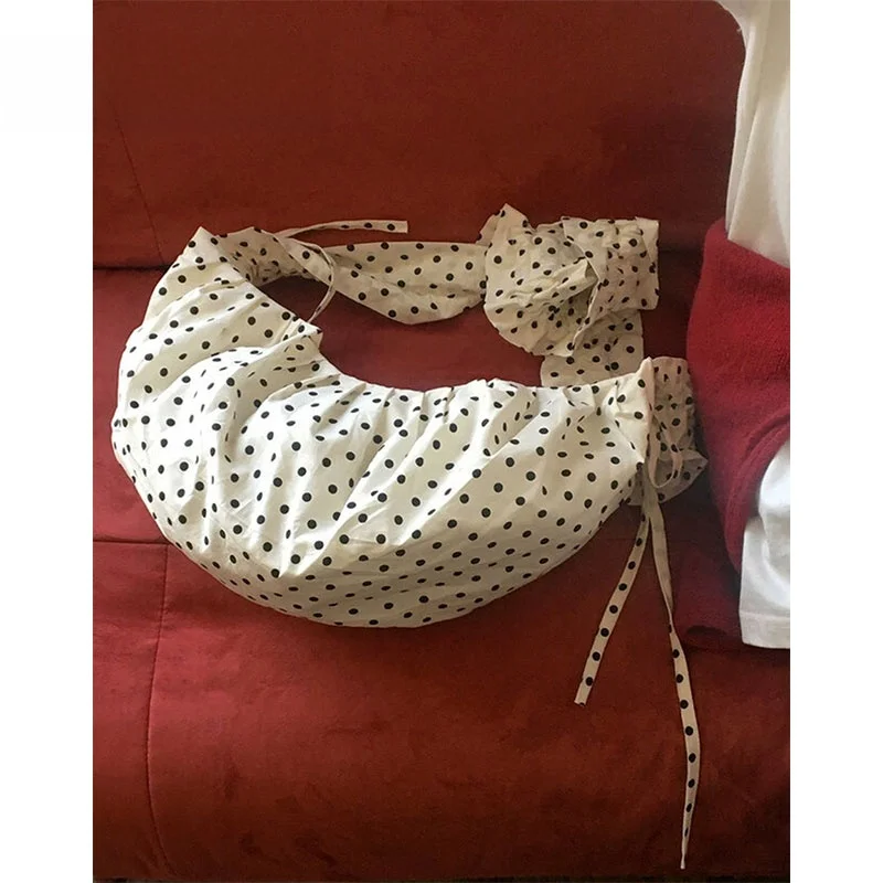 

Bai Ti Ya японская сумка через плечо в горошек со сложенным шнурком, большая сумка-тоут Capaci, футболки, универсальные повседневные простые...